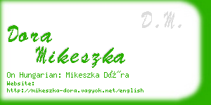 dora mikeszka business card